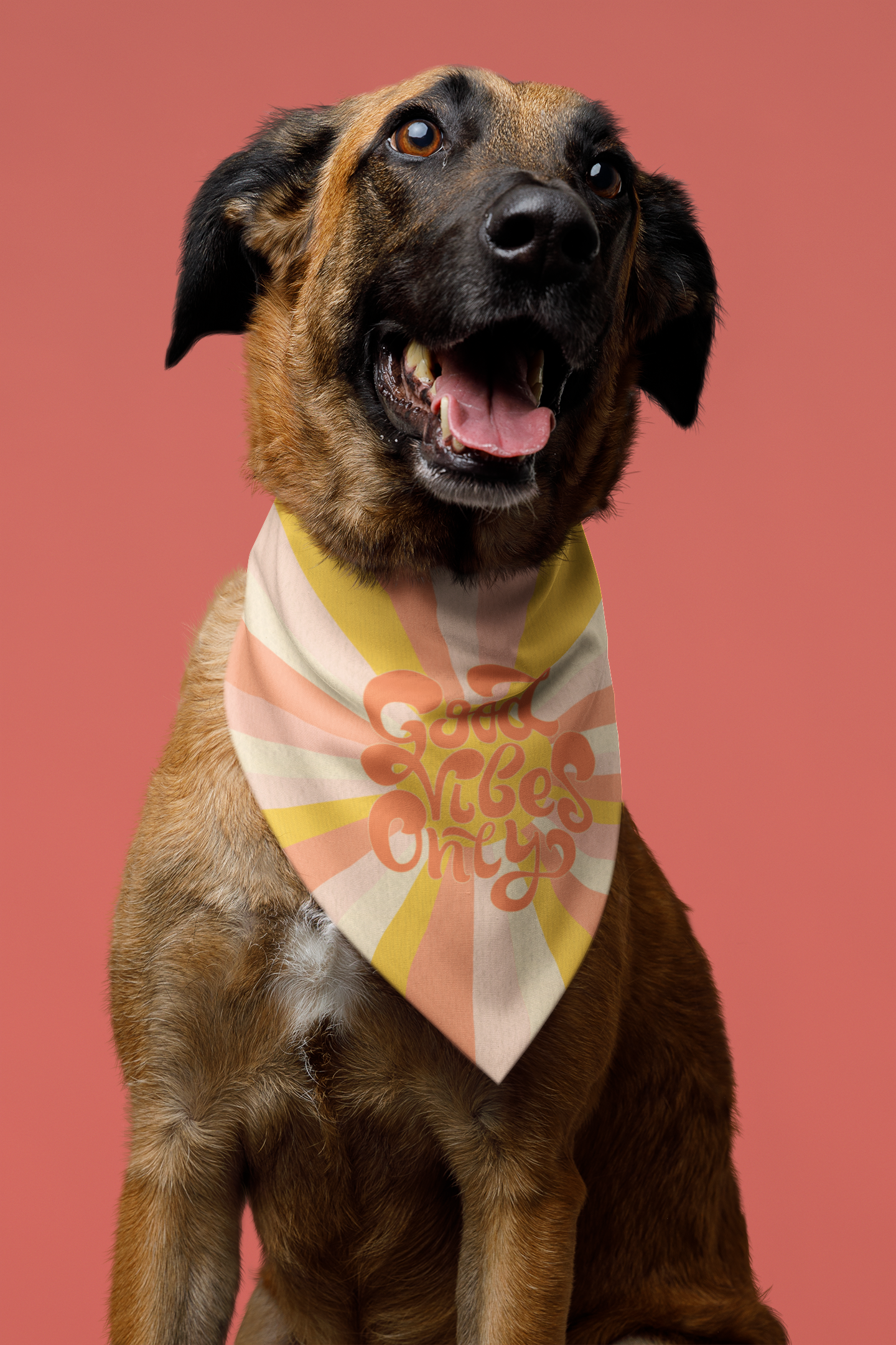 Good vibes only - dog bandana German shepherd