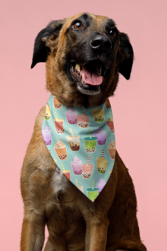 Boba tea - kawaii dog bandana German shepherd
