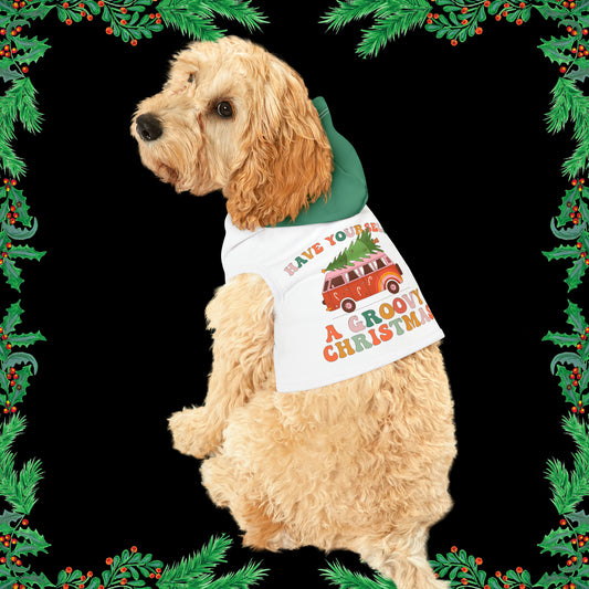 A Groovy Christmas Dog Hoodie 