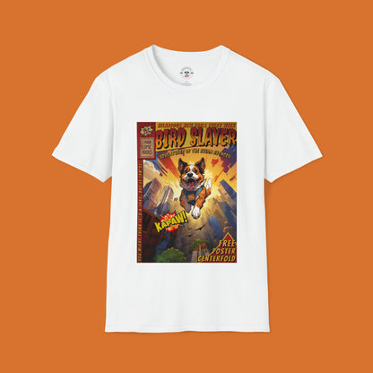 Dog super hero Comic book cover white tshirt  mockup