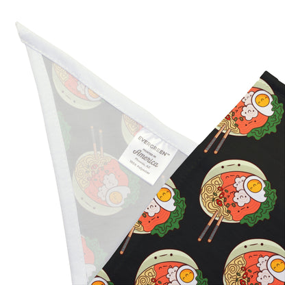 Anime dog bandana ramen mock-up