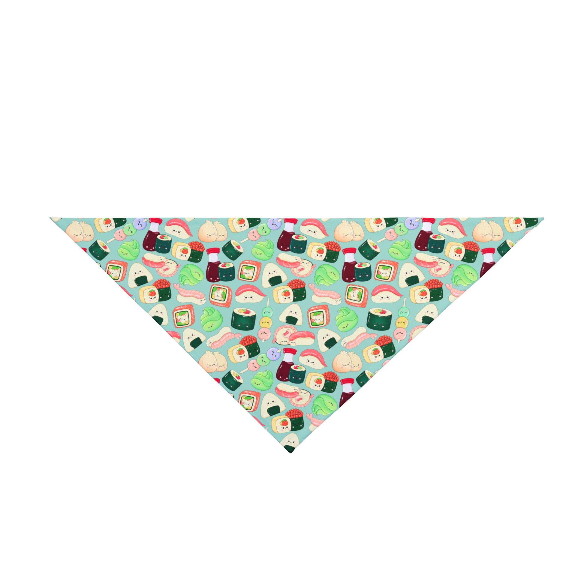 Kawaii sushi dog bandana mock-up