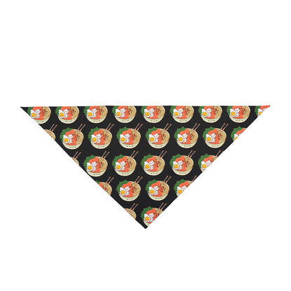 Anime dog bandana ramen mock-up