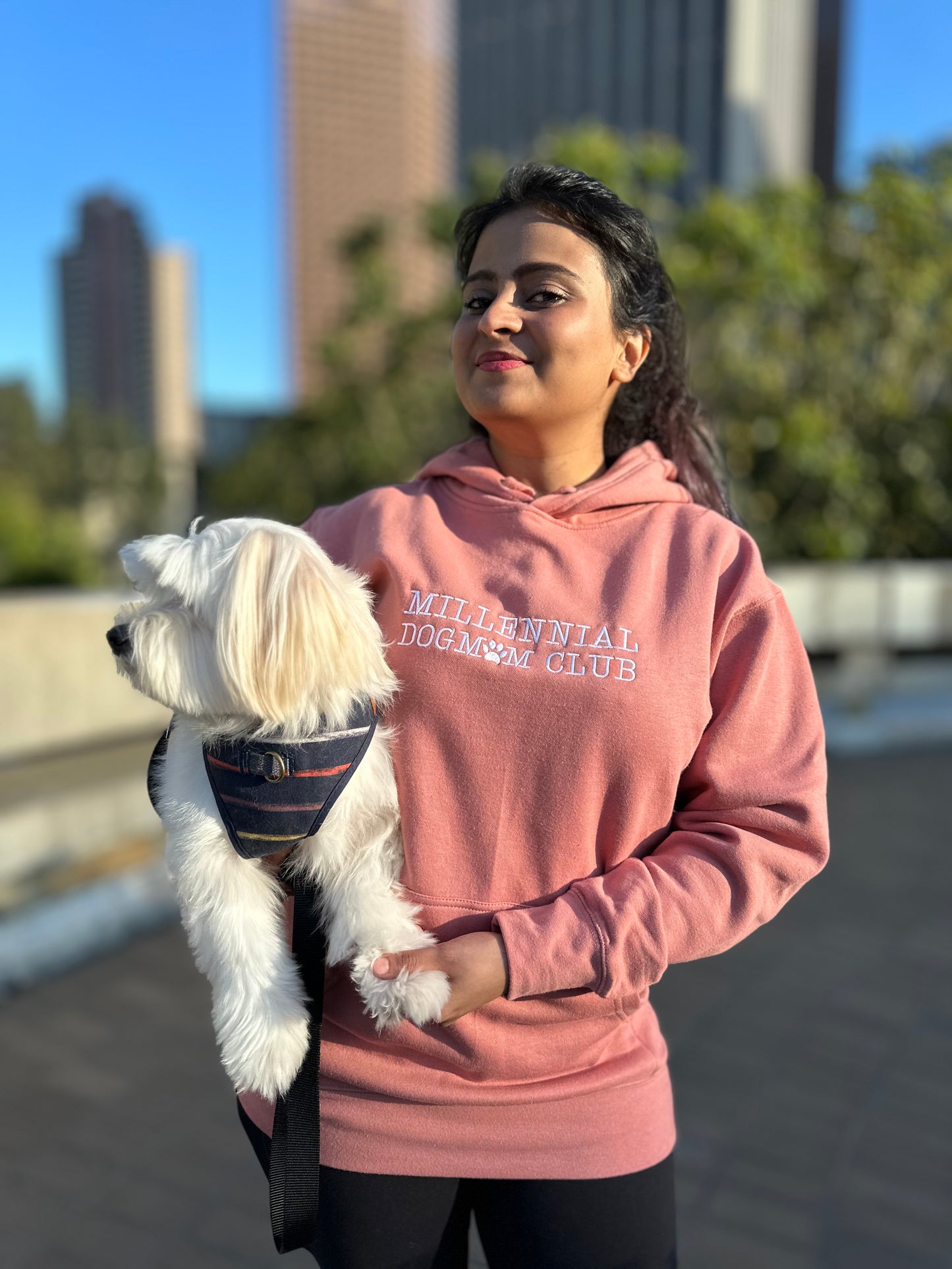 MILLENNIAL DOGMOM CLUB - Embroidered Hoodie