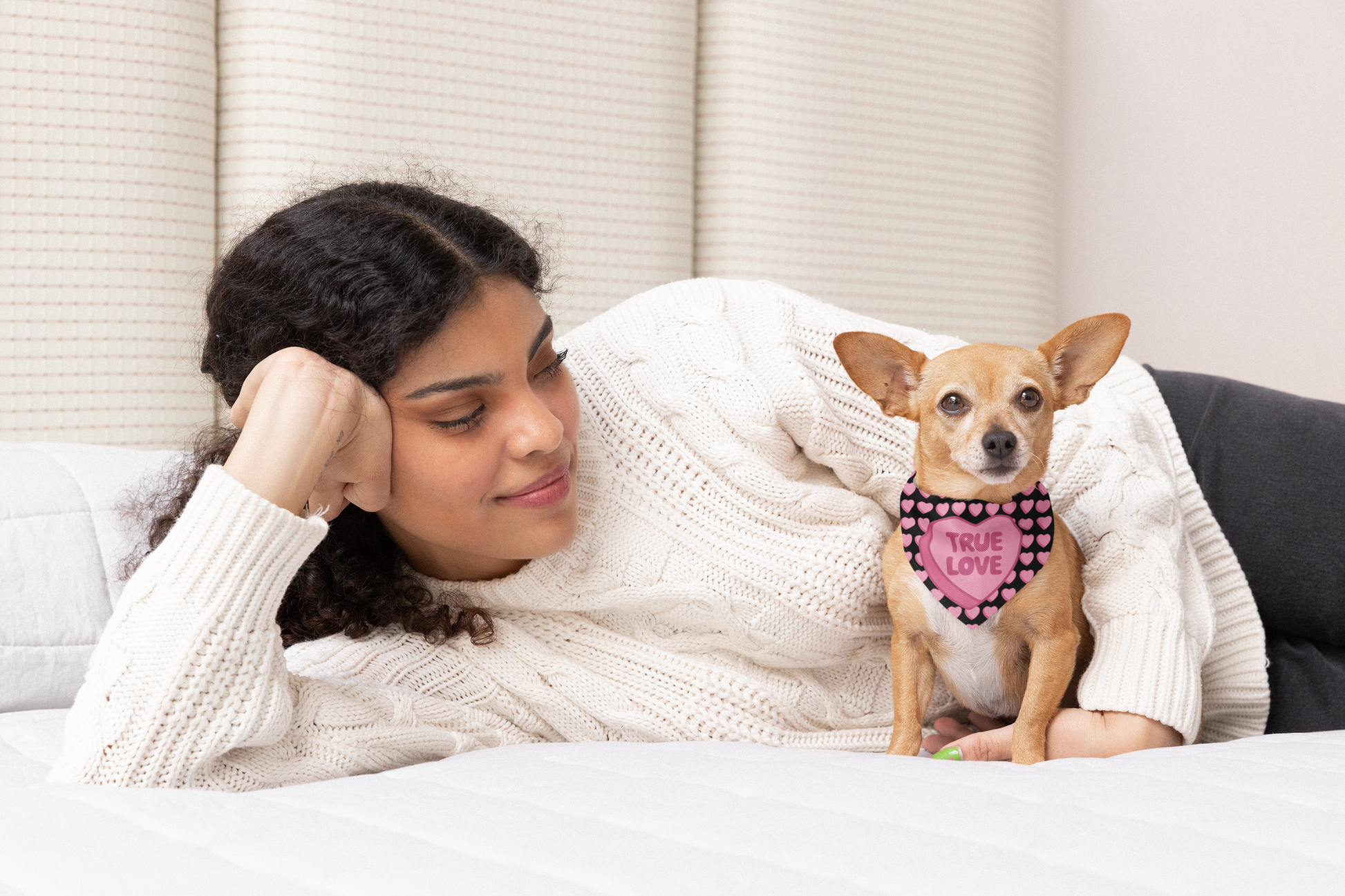 Cute True Love Dog Bandanas