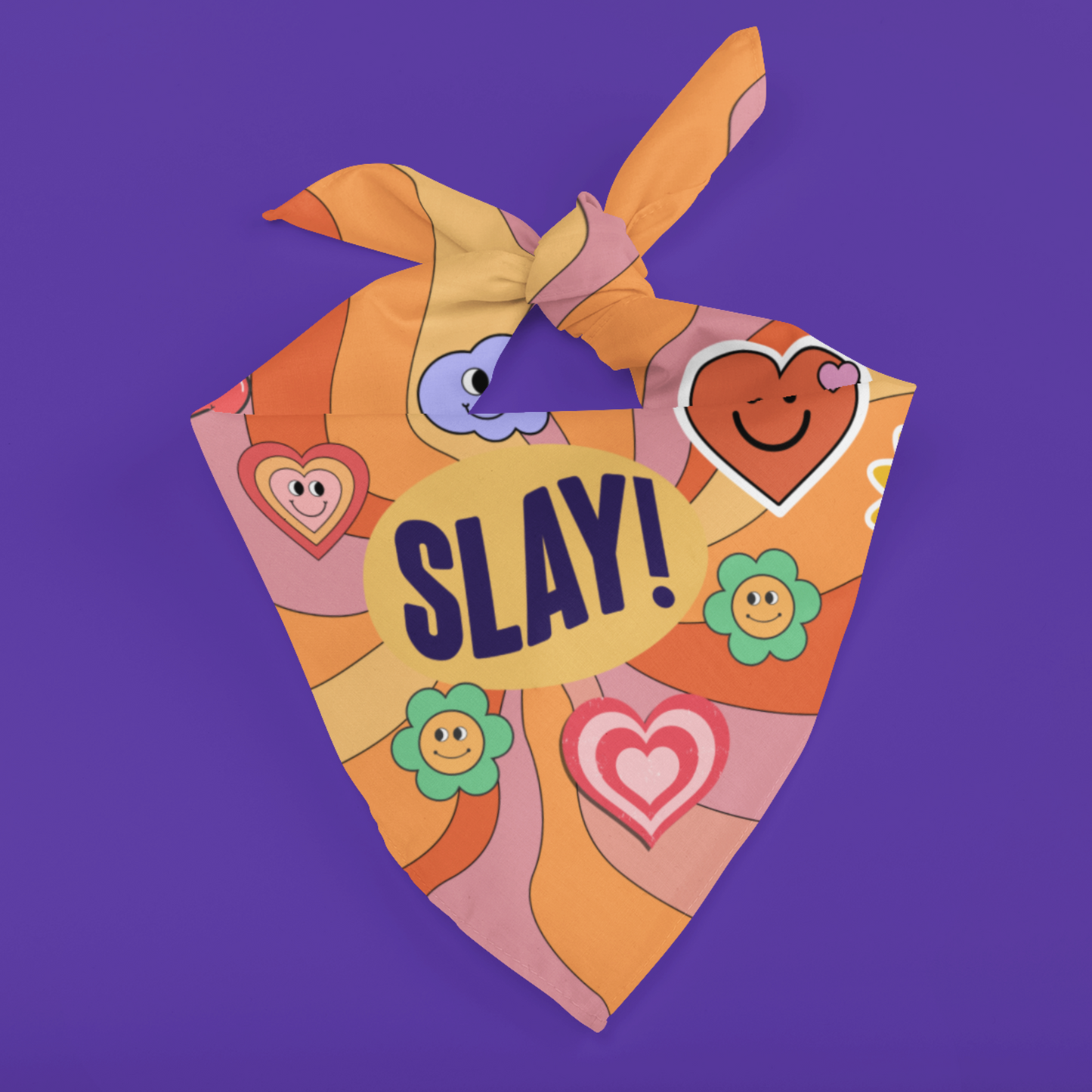 Slay dog bandana mock-up