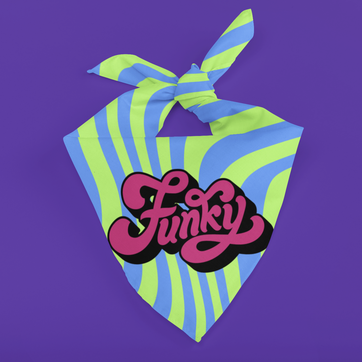 Funky dog bandana mock-up