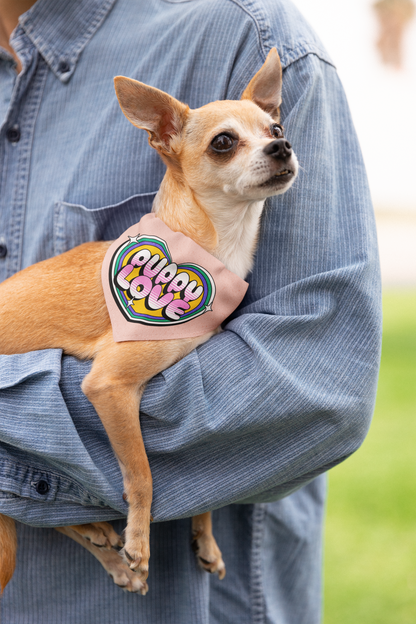 Cute Puppy Love Dog Bandana 