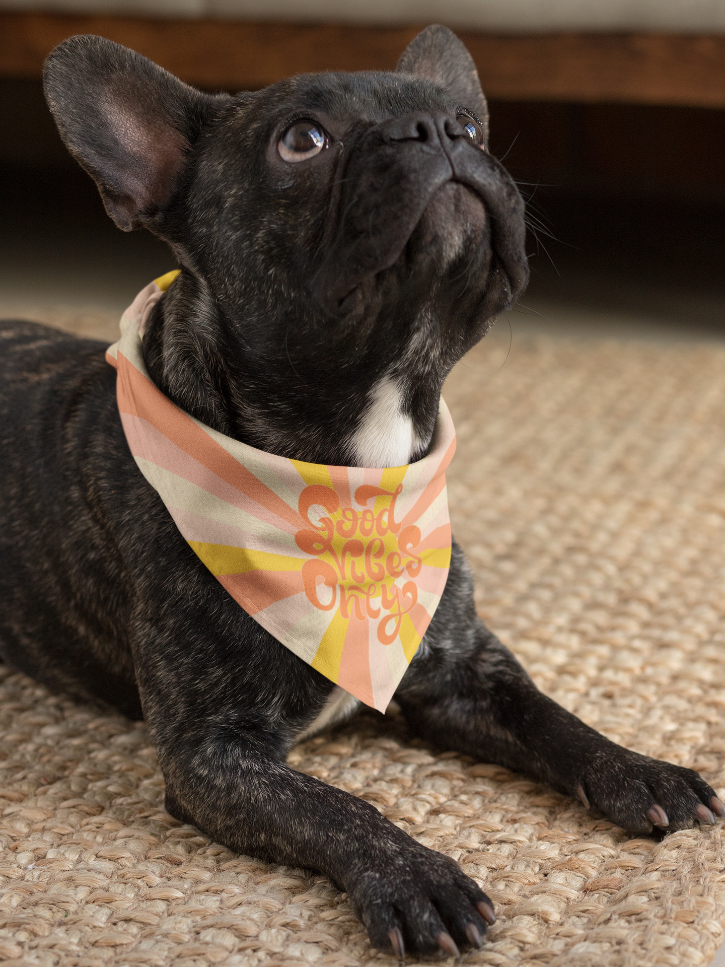 Good vibes only - dog bandana Frenchie