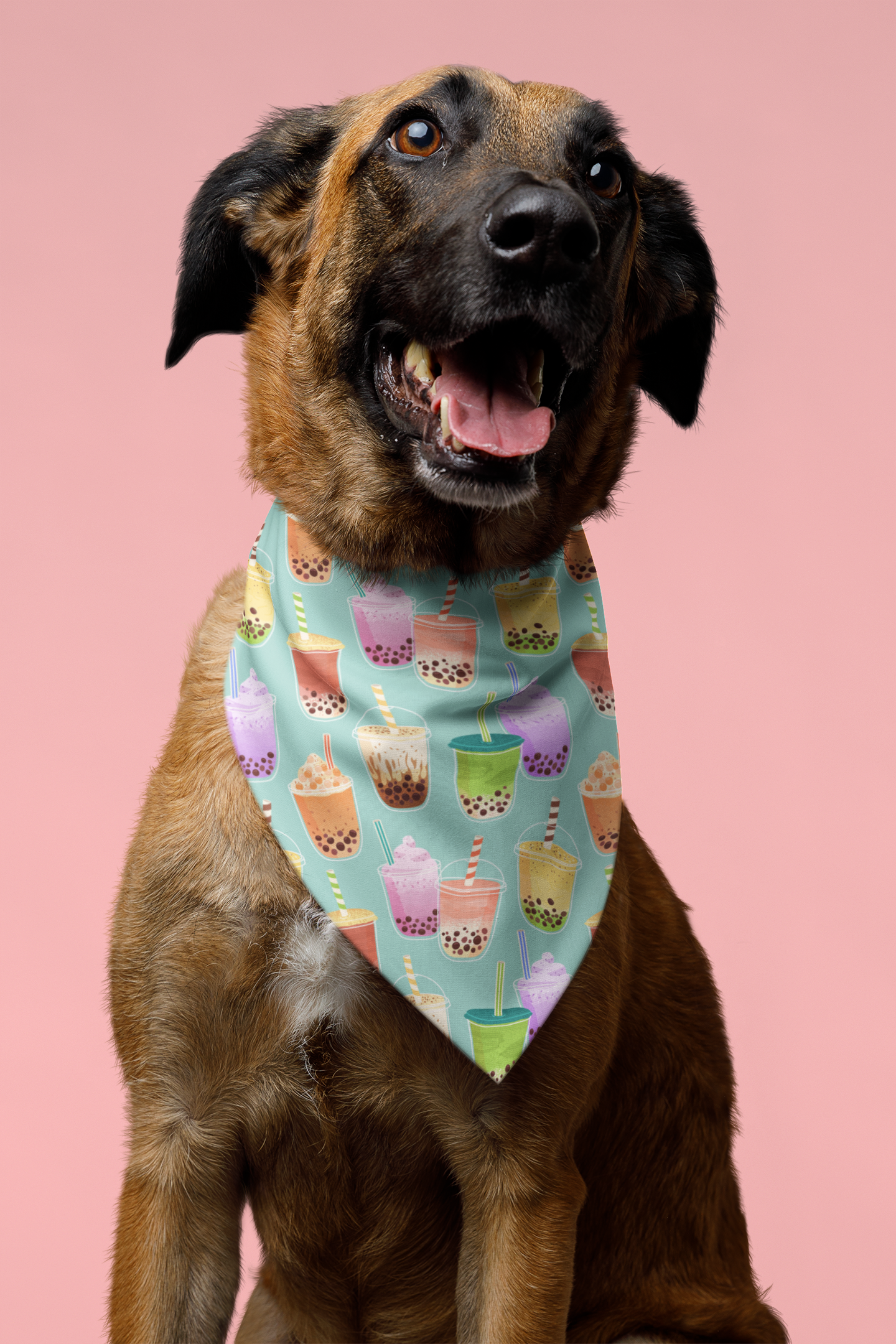 Boba tea - kawaii dog bandana German shepherd 