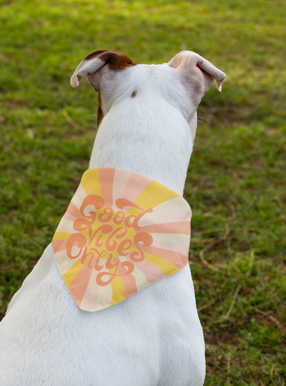 Good vibes only - dog bandana Pitbull